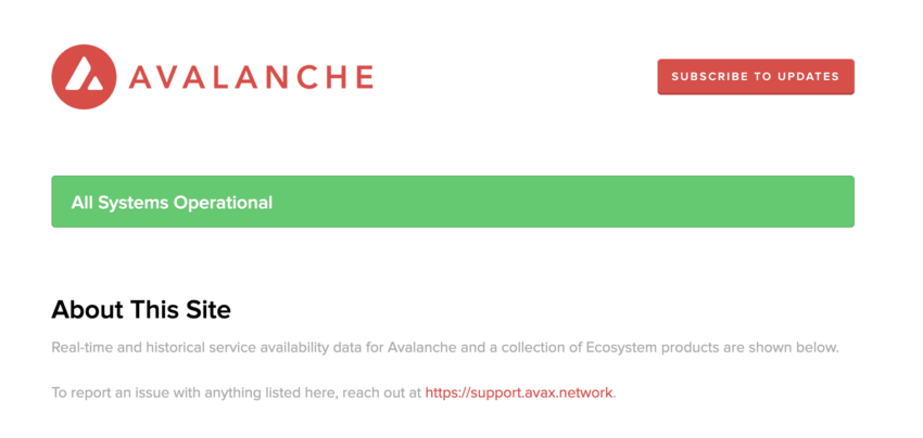La red de Avalanche funciona con una nueva versión tras la interrupción de 4 horas. 